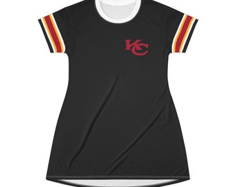 KC Game Day, Taylor T-Shirt Dress, Go Taylor's Boyfriend Dress, KC Dress, Game Day Dress