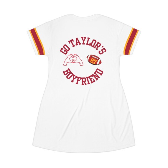 KC Chiefs T-shirt Dress | Go Taylor's Boyfriend Dress | KC Dress | Chiefs  Dress | Game Day Dress | Travis Kelce | Taylor Swift - Etsy