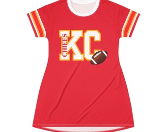 KC Chiefs T-shirt Dress, Mahomes Dress, KC Dress, Chiefs Dress, Game Day  Dress - Etsy