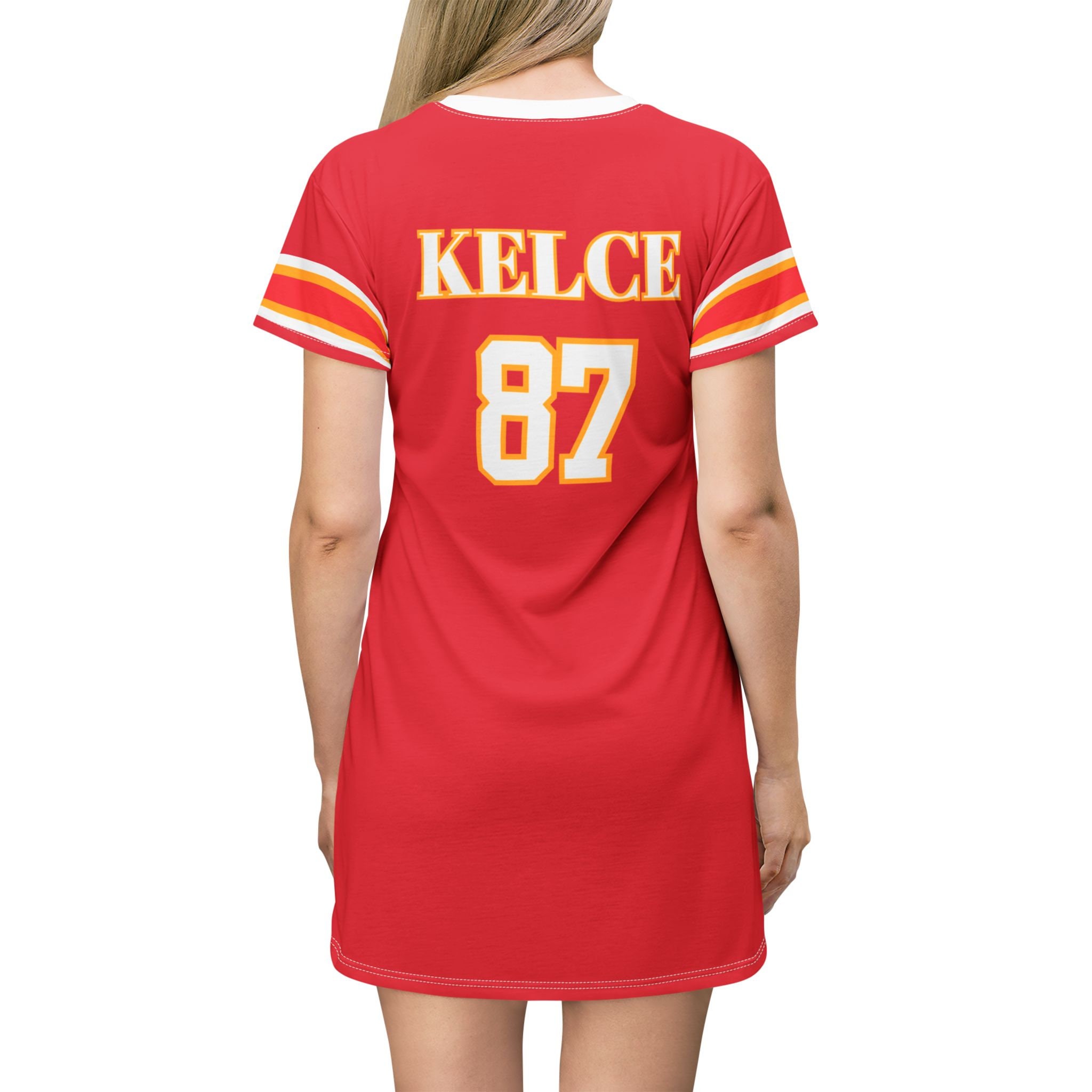 chiefs t shirt dress KC Chiefs T-shirt Dress, Travis Kelce Dress, KC Dress, Chiefs Dress
