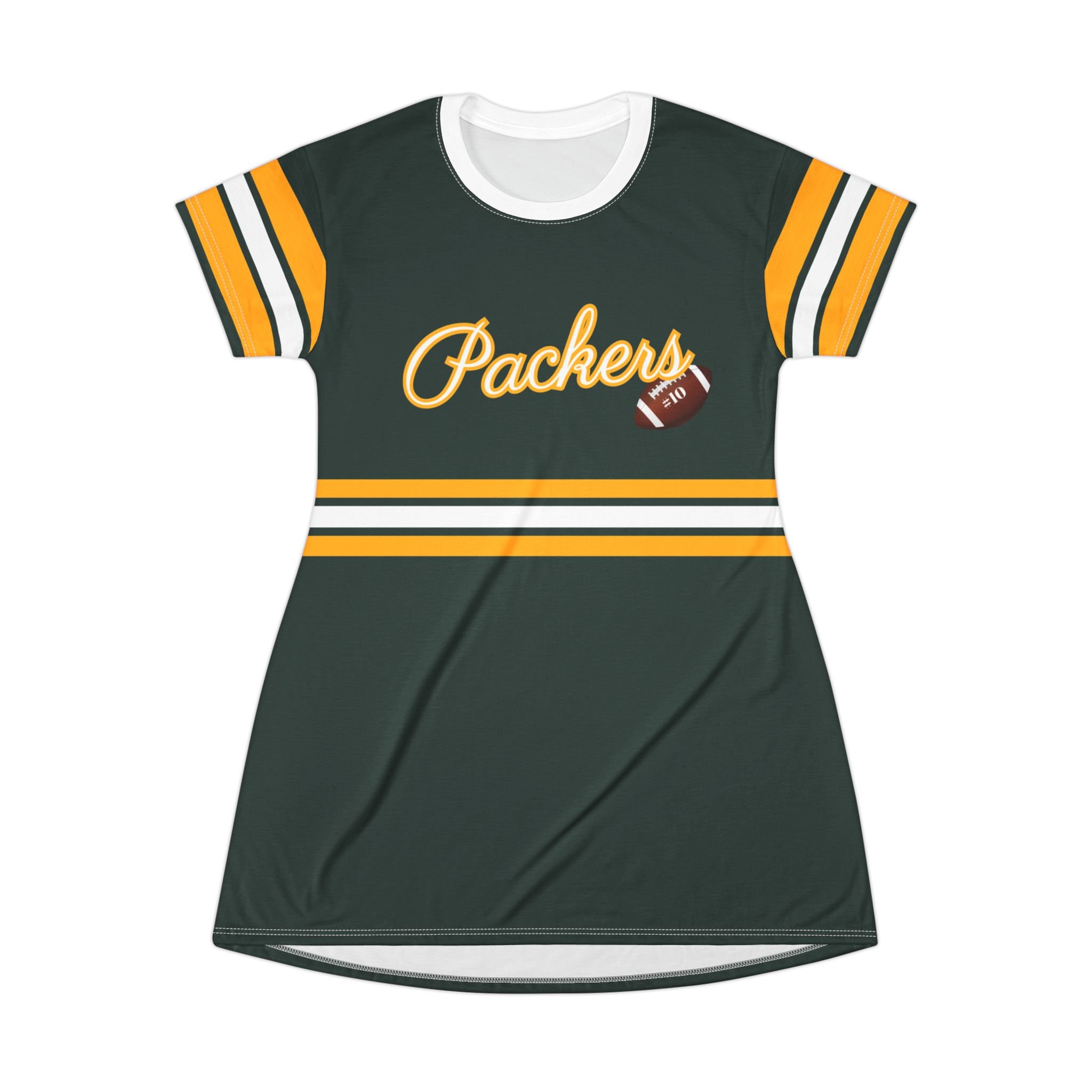 women's green bay packers dress Women's Green Bay Packers Helmet Oversized Oversized Tee Dress | Black | Size S/M main image 1