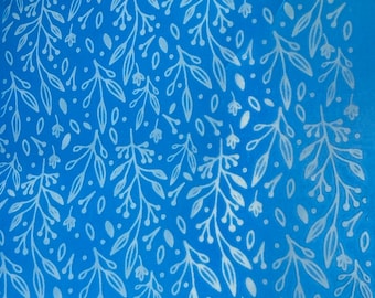 LunarLove Silk Screen - Polymer Clay Silkscreen - Plant doodle