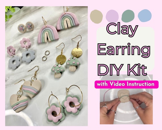 DIY Polymer Clay Earrings Craft Kit, DIY Craft Kit