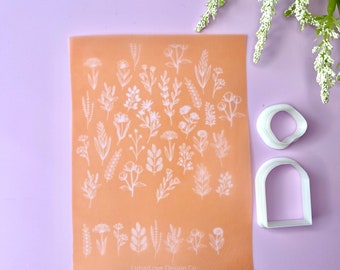 Wildflower - LunarLove Silk Screen - Polymer Clay Silkscreen - Premium Dry