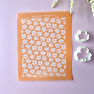 Retro Flowers - LunarLove Silk Screen - Polymer Clay Dry Silkscreen