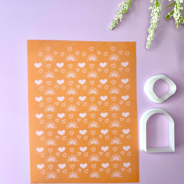 LunarLove Silk Screen - Polymer Clay Silkscreen - Happiness