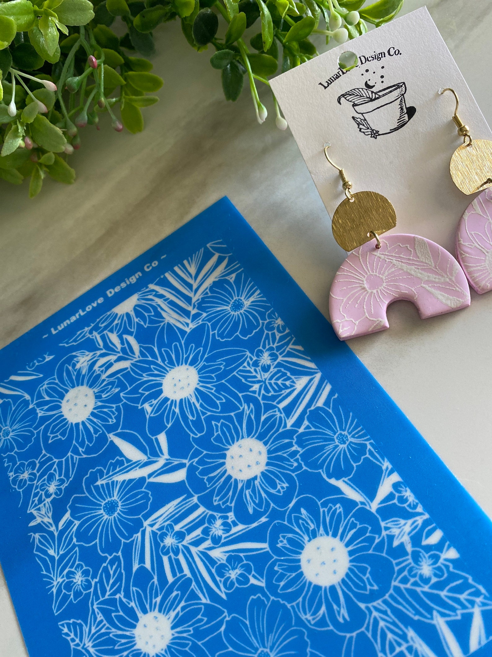 Lunarlove Silk Screen Polymer Clay Silkscreen Tropical Etsy