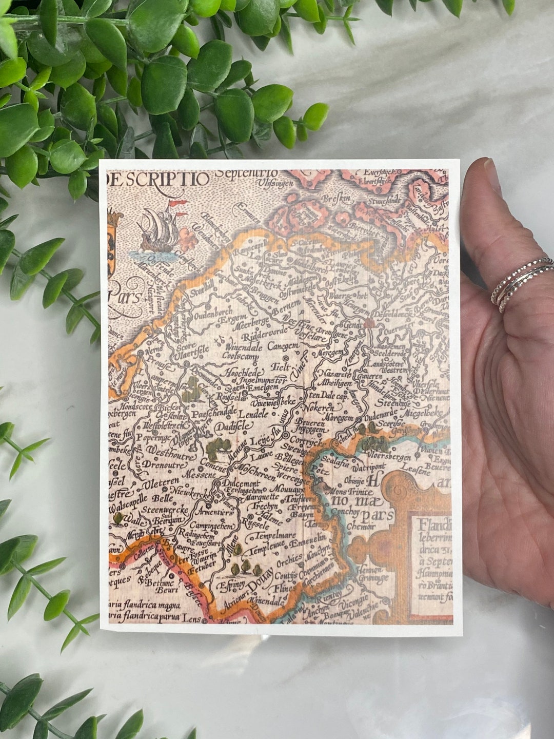 Vintage Stained Map Polymer Clay Image Transfer Tattoo - Etsy