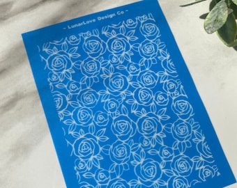 ROSES - LunarLove Silk Screen - Polymer Clay Silkscreen