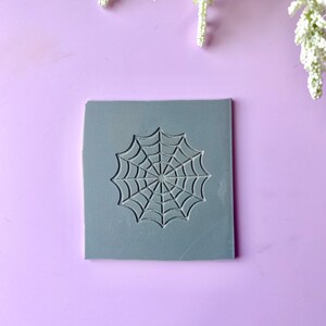Spider Web Texture Mat | Rubber Texture Stamp | Polymer Clay | Halloween | Spooky