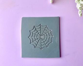 Spider Web Texture Mat | Rubber Texture Stamp | Polymer Clay | Halloween | Spooky