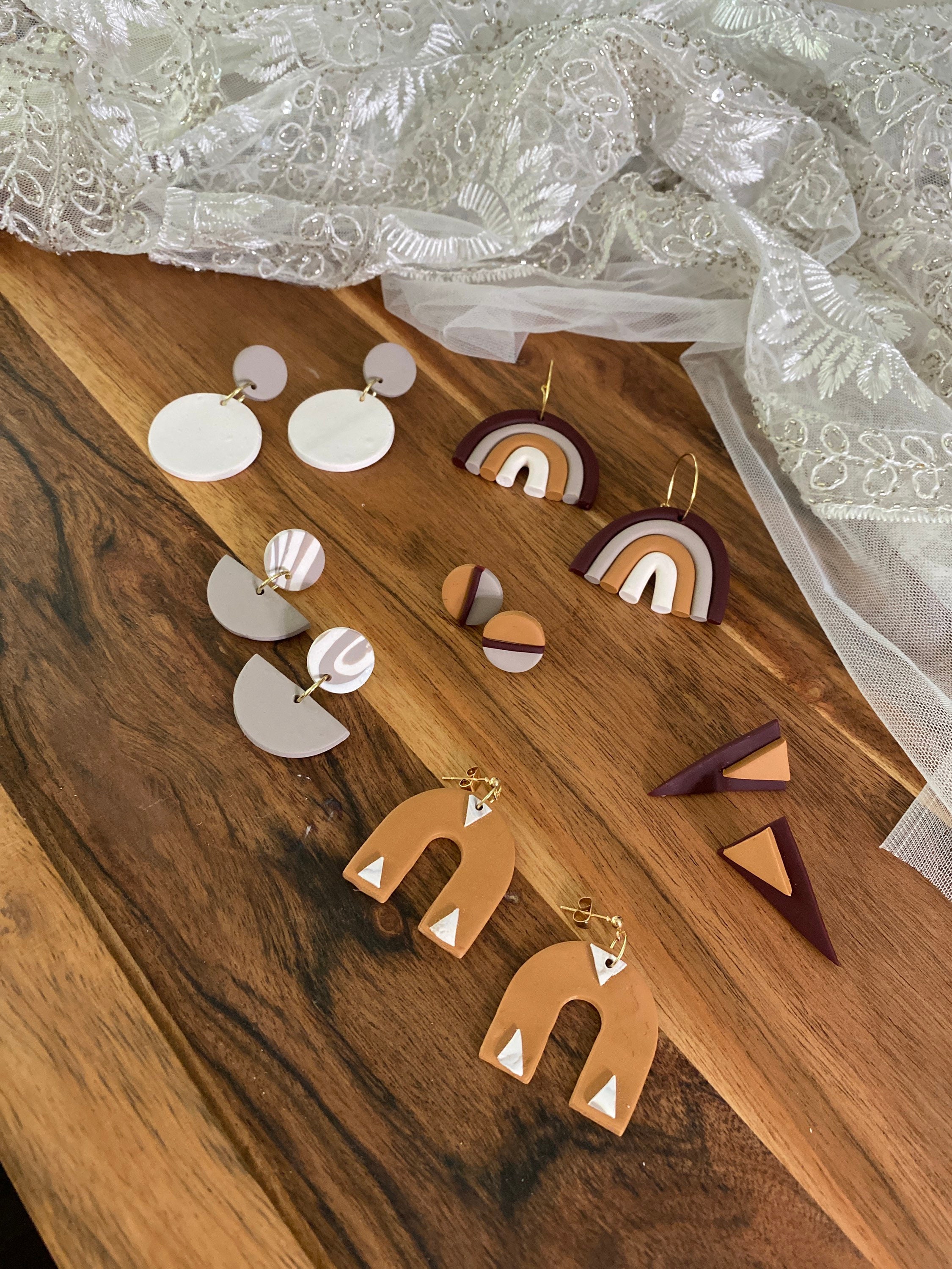 DIY Polymer Clay Earring Kit Makes 6 Sets of Earrings Etsy