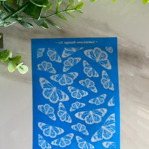 LunarLove Silk Screen - Polymer Clay Silkscreen - Abstract Butterflies