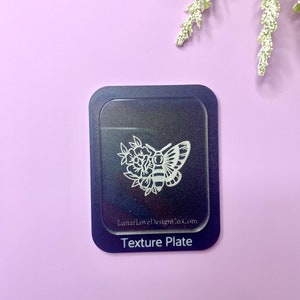 Floral Butterfly - Polymer Clay Embossing Texture Stamp