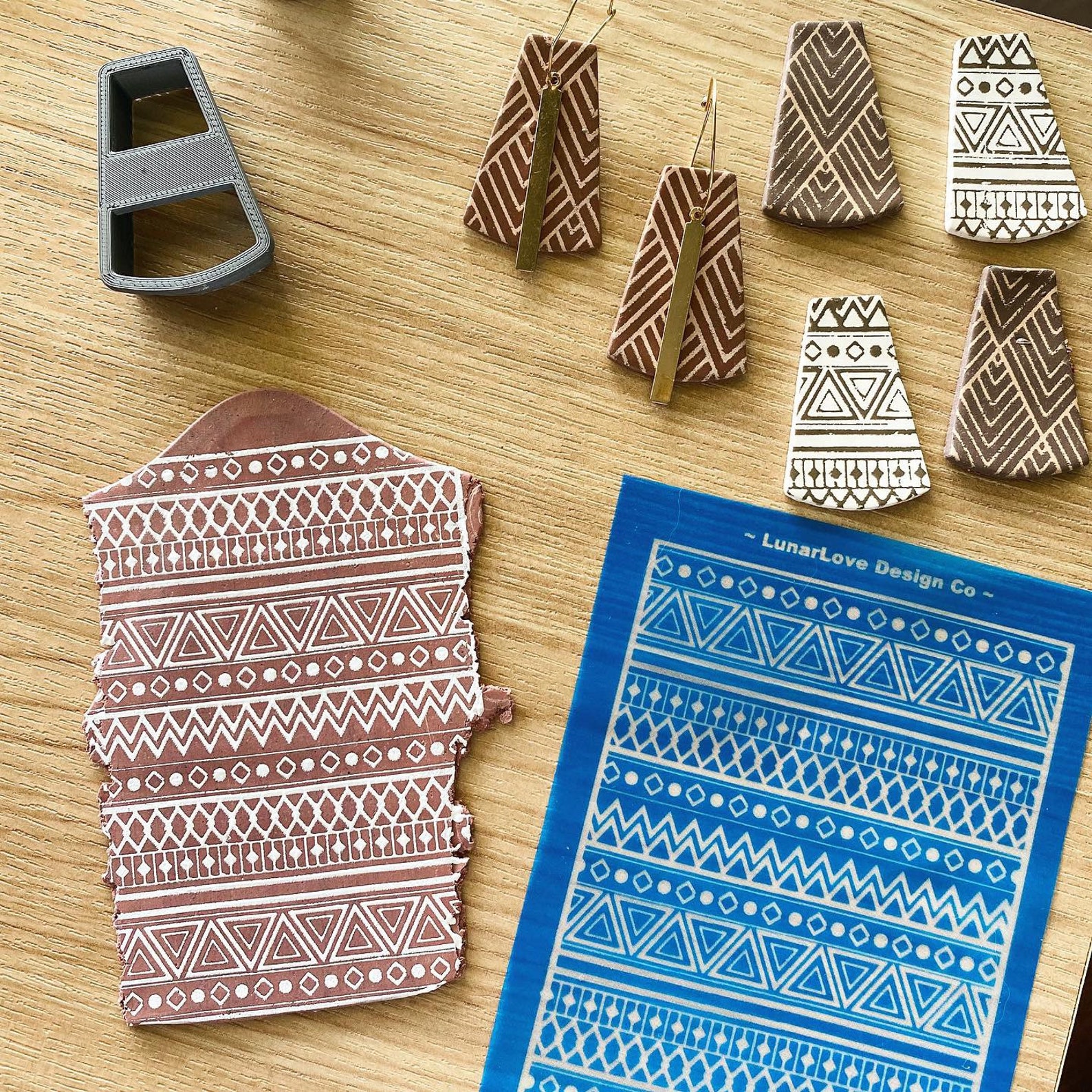 LunarLove Silk Screen Polymer Clay Silkscreen Etsy