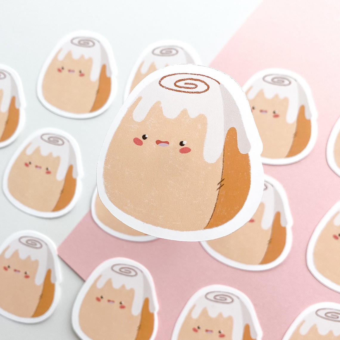 Cinnamon roll squishmallow sticker Etsy