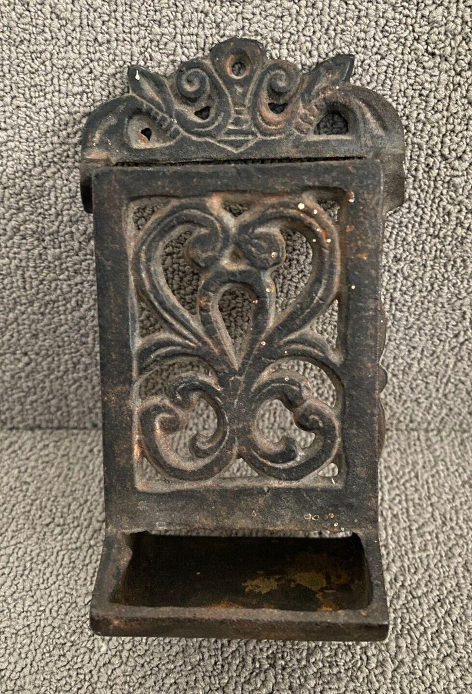 Antique Cast Iron Match Holder