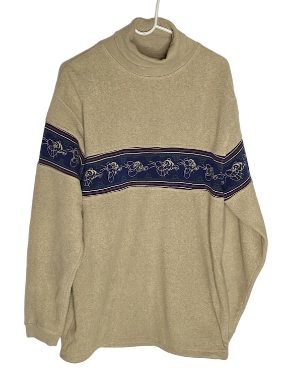 Disney 1990s Vintage Fleece Turtleneck Sweater Swe