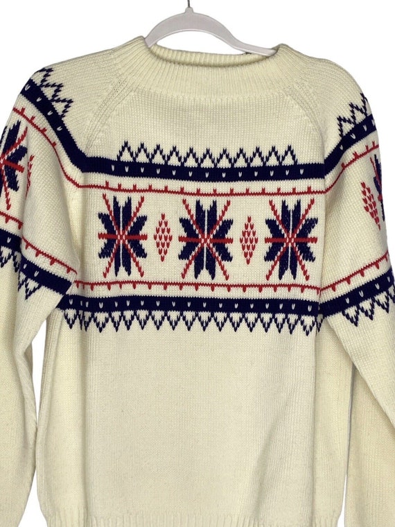 Vintage 70's JCPenny Mens Sweater XL Holiday Wint… - image 5