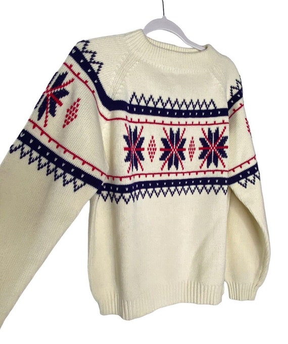 Vintage 70's JCPenny Mens Sweater XL Holiday Wint… - image 3