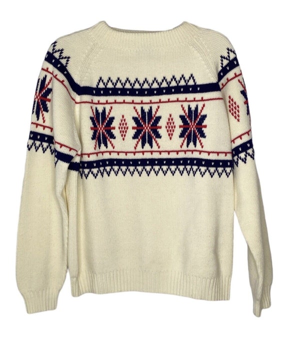 Vintage 70's JCPenny Mens Sweater XL Holiday Wint… - image 1