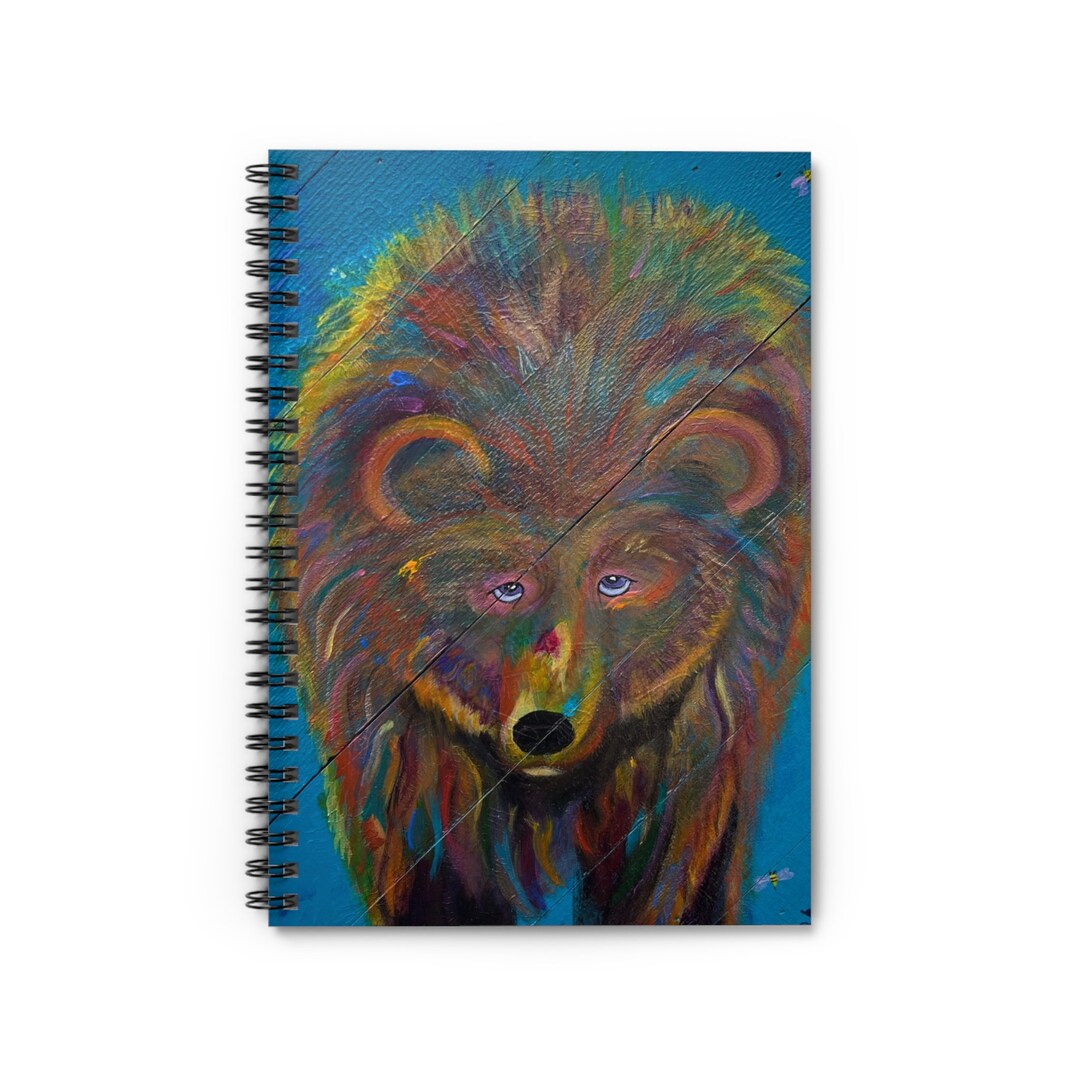 Sir Bear Spiral Bound Journal - Ruled Line, Artist Book, Bear Art, Art ...