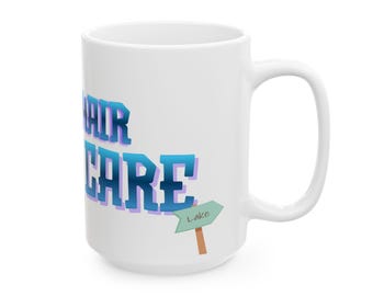 Lake Hair Dont Care Mug, Funny Lake Life Coffee Cup, 15oz, Summer Cabin Gift, Boating Camping, Lake Life Girl