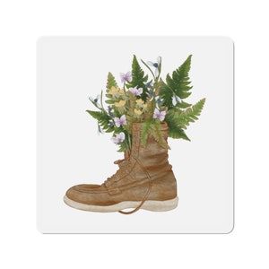 Flower Boots Die-Cut Magnet - Gift for her, cute magnet, hike, fun magnet, gift for garden, garden magnet