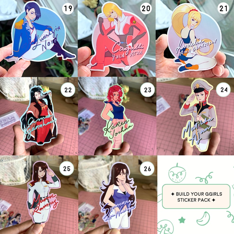 Mecha Anime Ggirls Vinyl Sticker Pack - Build Your Own Sticker Pack ...