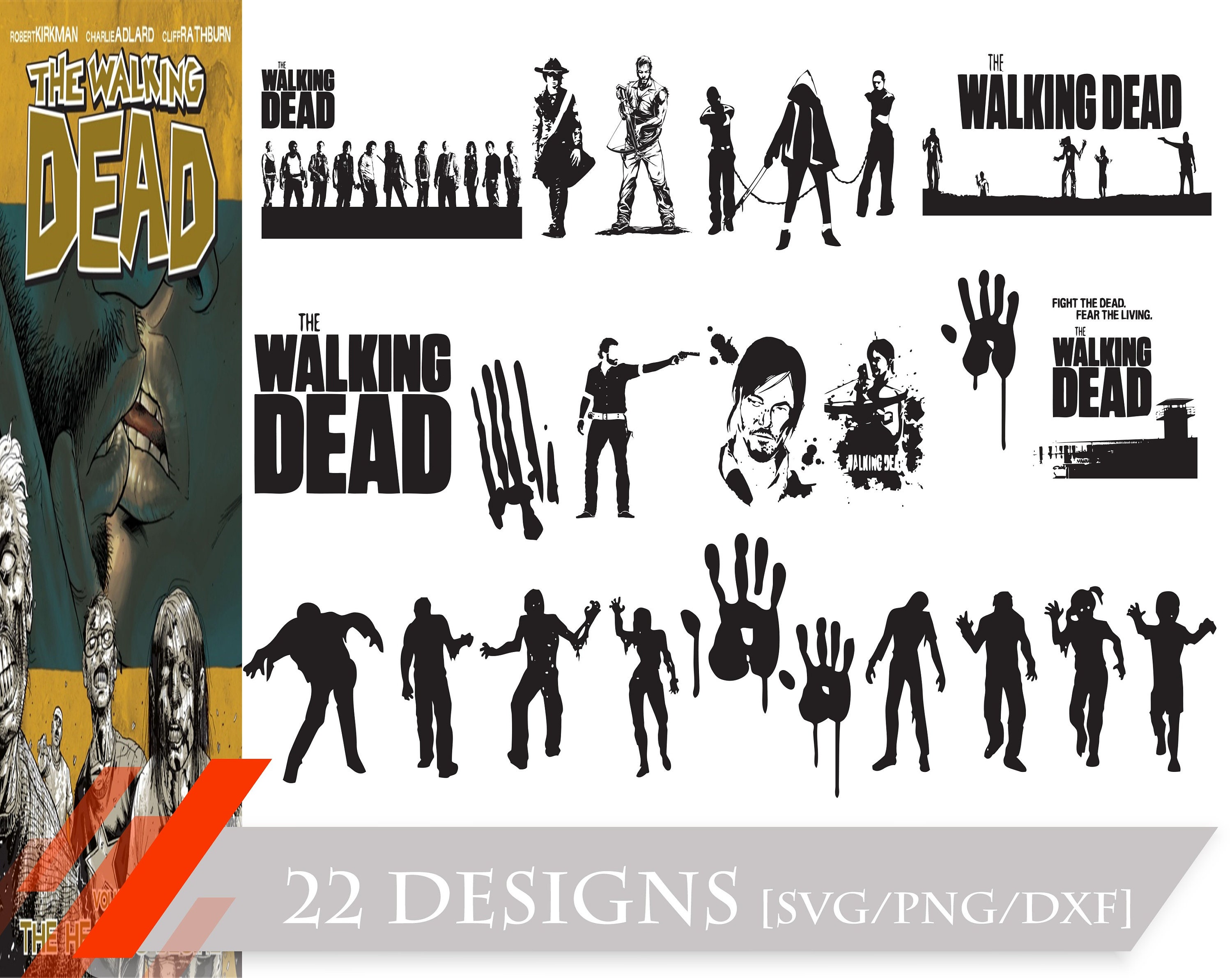 Download The Walking Dead Bundle Svg Png Dxf The Walking Dead Svg Etsy