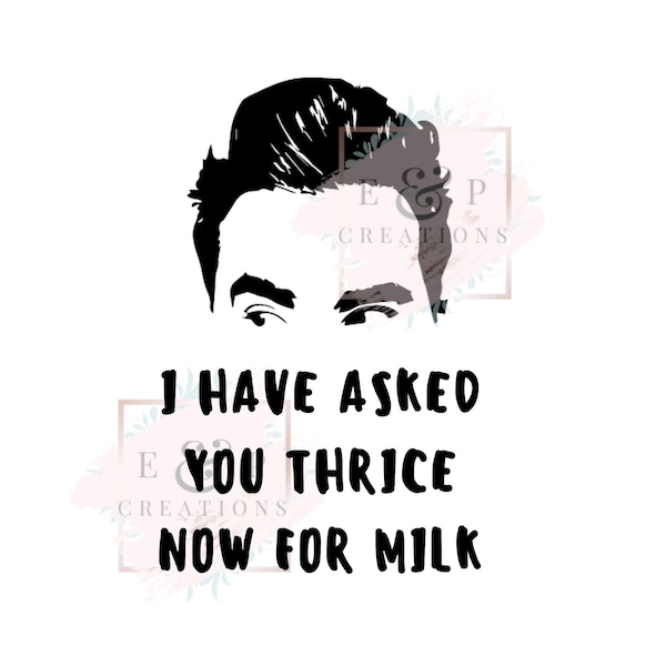 Thrice Now for Milk Schitt's Creek baby onesie, Baby Funny SVG and PNG File, Cricut Files, Silhouette Cut Files, funny baby onesie SVG,