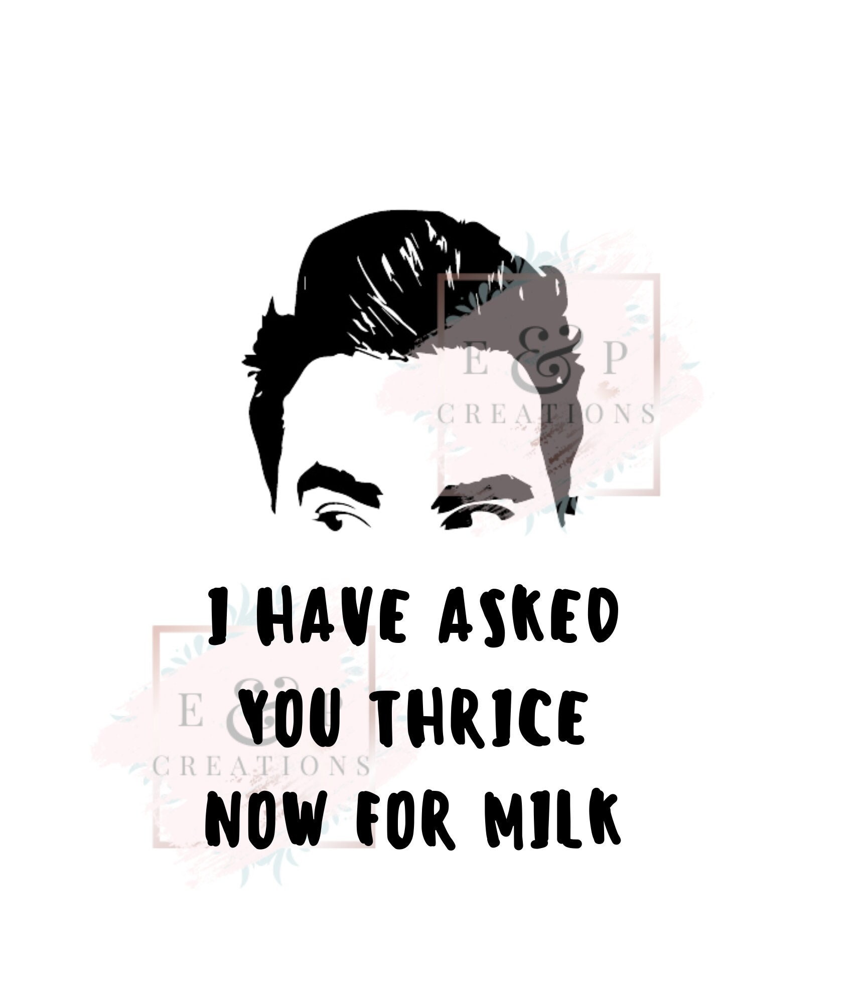 Thrice Now for Milk Schitt's Creek Baby Onesie, Baby Funny SVG and PNG File, Cricut Files