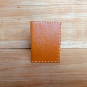 Cartera Bi Fold, cuero genuino cosido a mano.