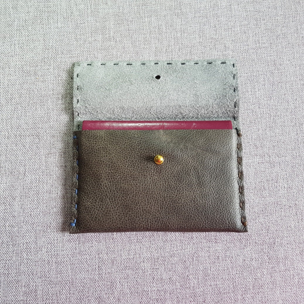 Paspoorthouder/Baccy Pouch. Echt leer en met de hand gestikt. Etsy