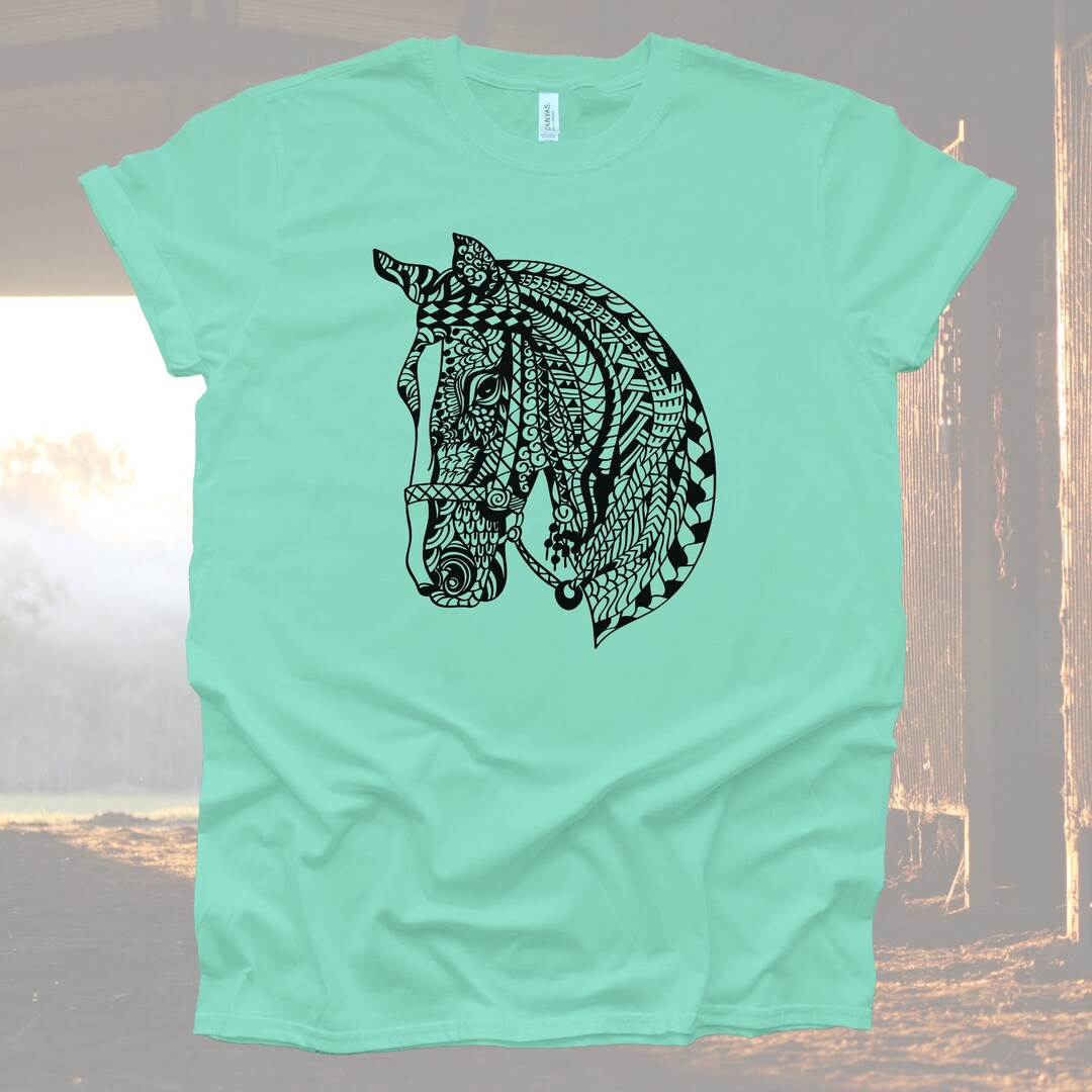Horse Print Shirt Gift for Horse Lovers Country Girl Shirt Etsy