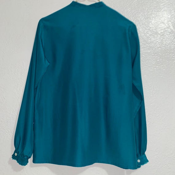 Vintage 1970’s Tokyo Blouse Green Size 6 (small) - image 2