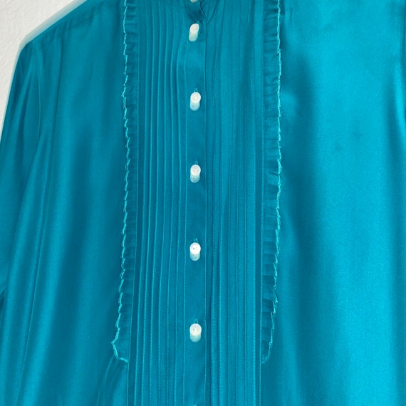 Vintage 1970’s Tokyo Blouse Green Size 6 (small) - image 6