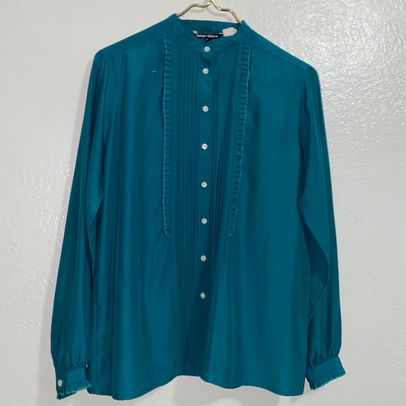 Vintage 1970’s Tokyo Blouse Green Size 6 (small) - image 1