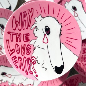 Sad Borzoi Sticker