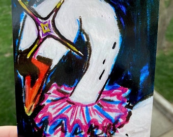 Starry Eyed Swan mini print