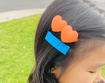 Conversation Heart Print Acrylic Alligator Hair Clip Valentines Day Hair Clips Hard Alligator Clips Toddler Girl Hair Clips
