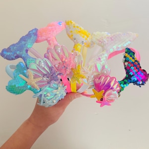 Mermaid headband, mermaid tail headband, mermaid hair accessory, mermaid accessory, ariel headband, girls headband, mermaid theme headband