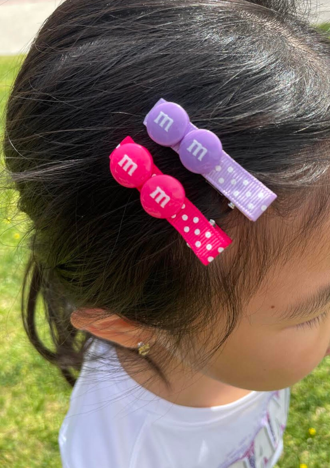 M&M hair clip cute hair clips girls hair accessories hair Etsy