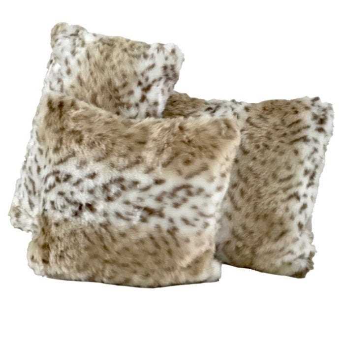 White Fur Pillows Etsy