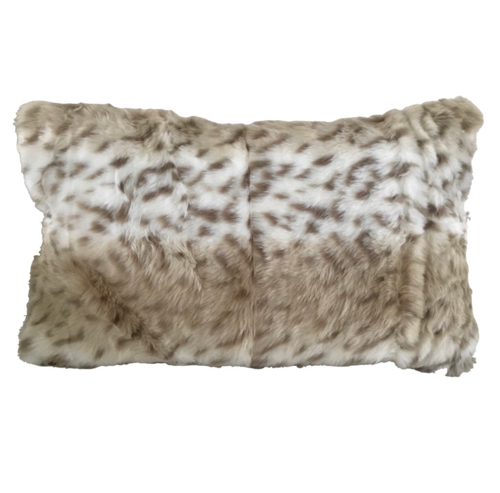 Snow Leopard Faux Fur pillow cover top quality soft to the Etsy