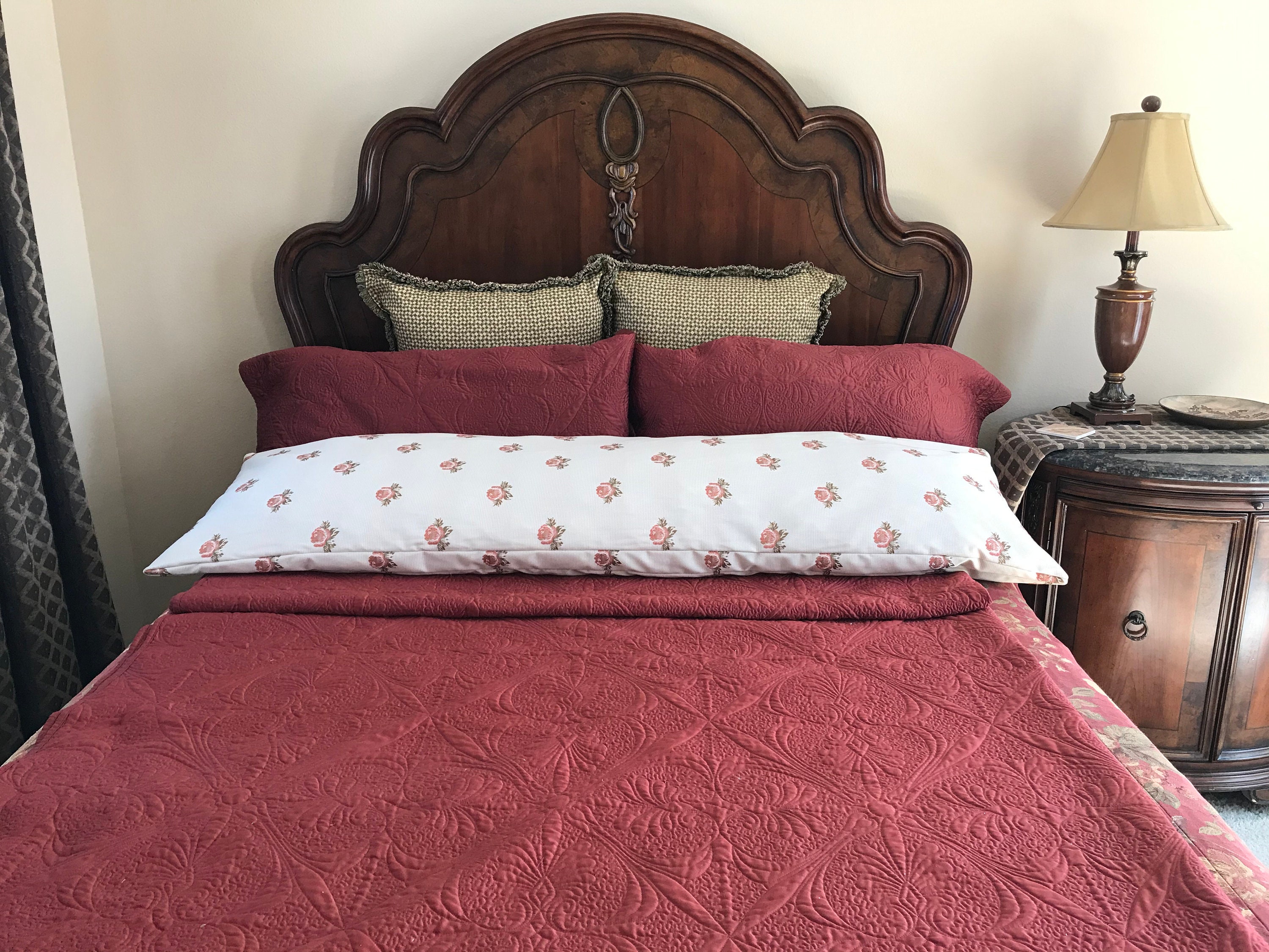 Full bed pillow 63 long with cooling gel memory foam so | Etsy