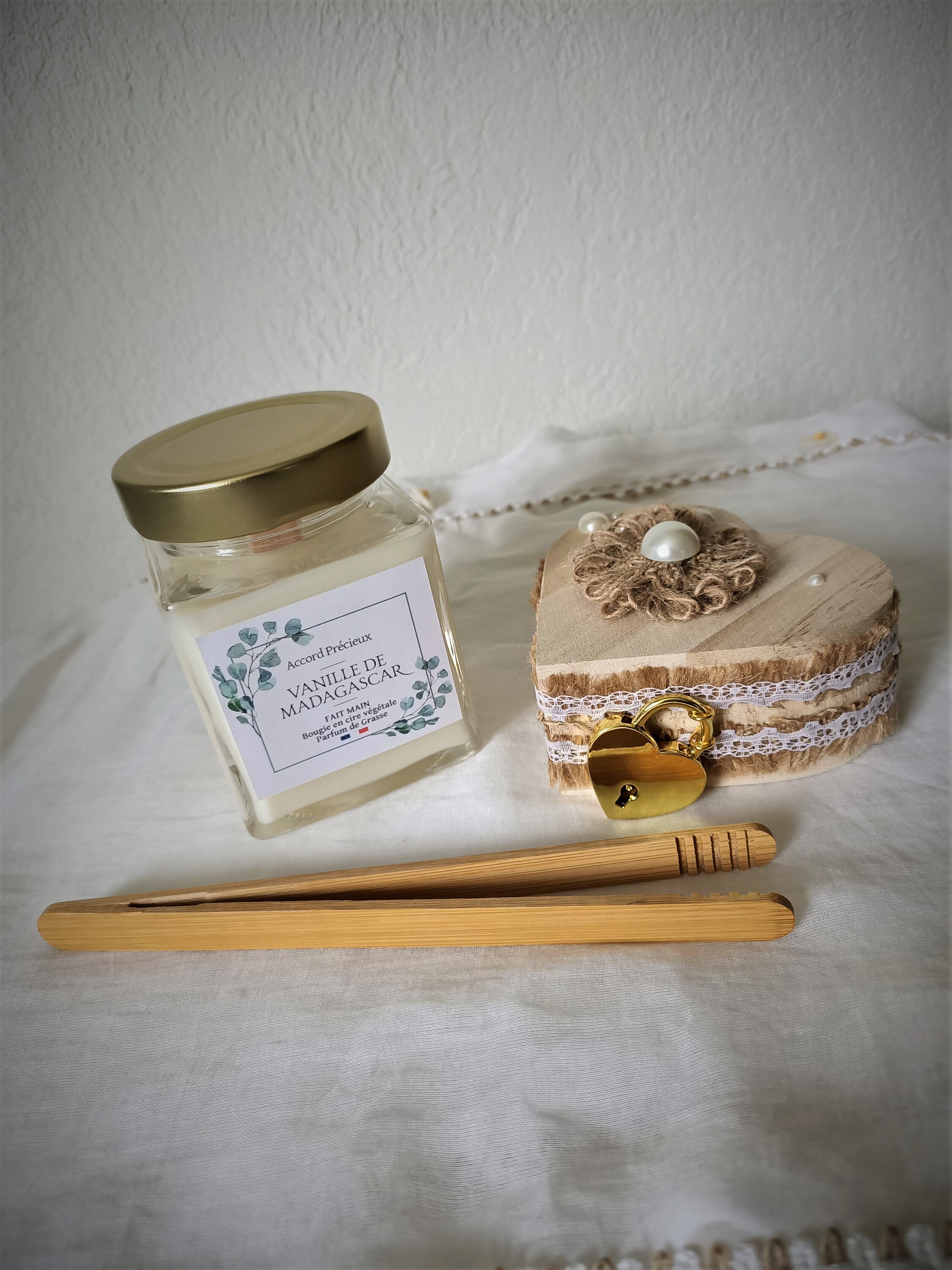 Bougie Bijou Artisanale Parfumée avec en Pierres