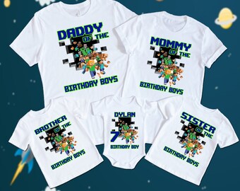 Minecraft Birthday Shirt Etsy