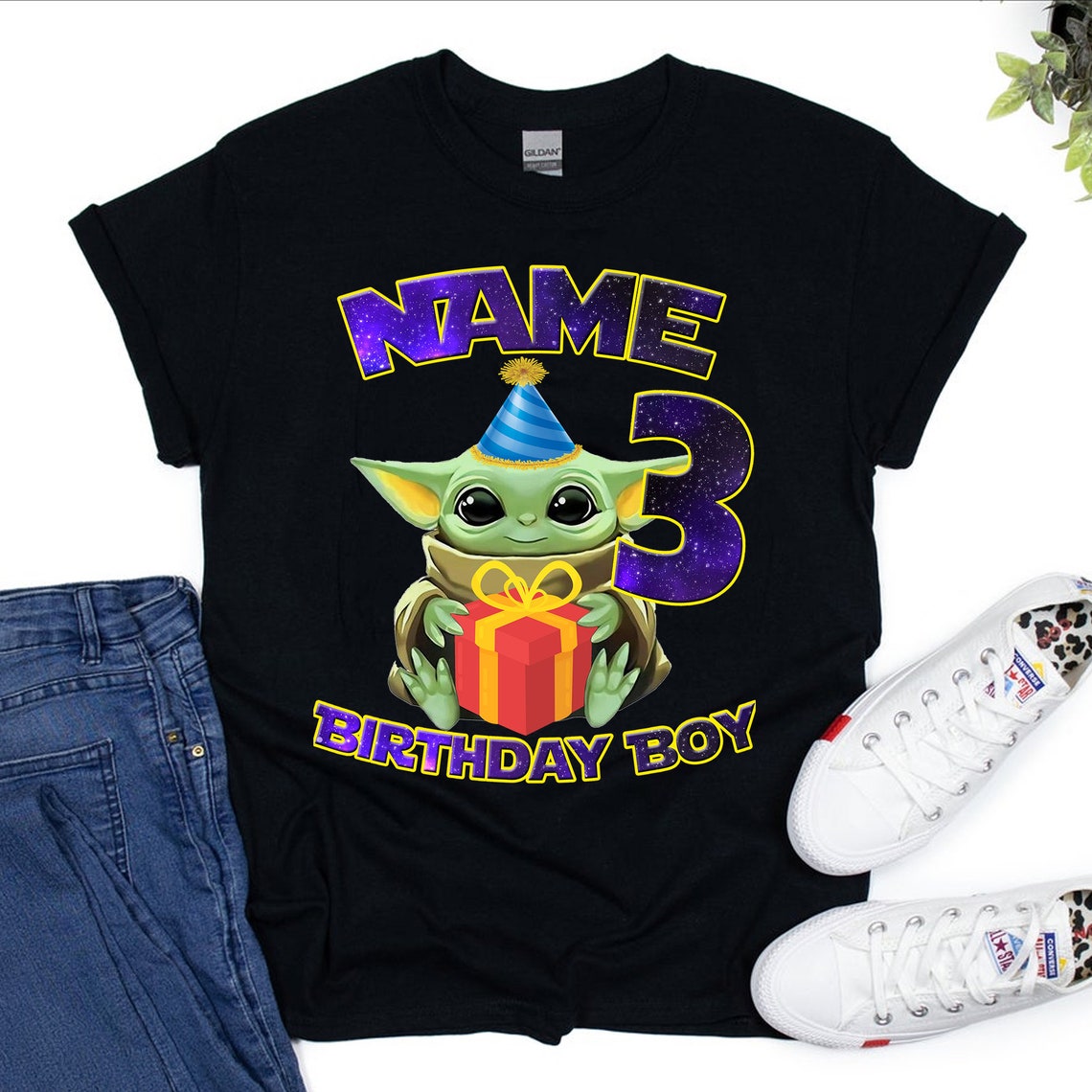 Baby Yoda Birthday Personalized Family matching T-shirts Boy | Etsy