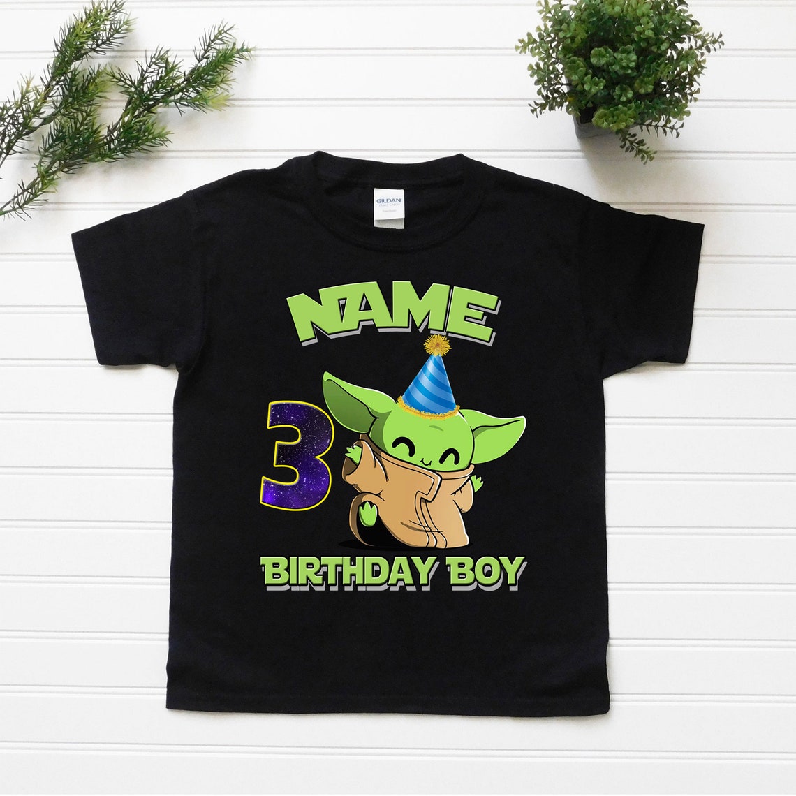 Baby Yoda Birthday Personalized Family matching Tshirts Boy Etsy